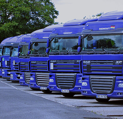 LKW-Flotte von Rheinkraft International