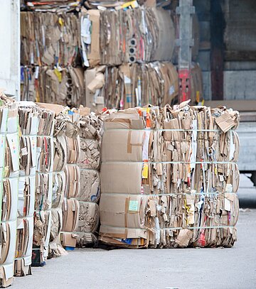 Packages of waste paper