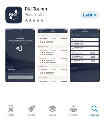 Preview of the Rheinkraft International app