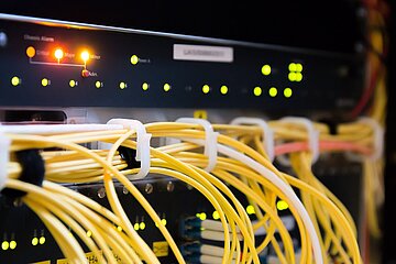 Network cable on a router